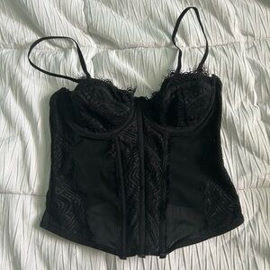 Garage Black Lace Bustier Camisole
